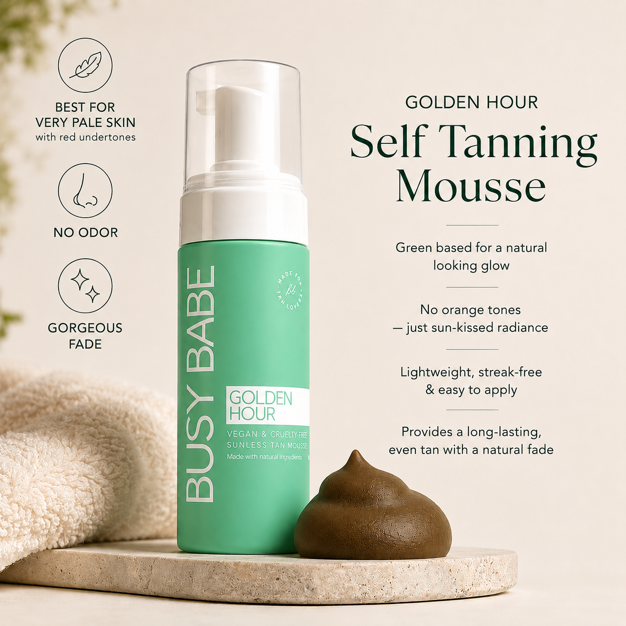 Golden Hour Self Tan Mousse w/Mitt,