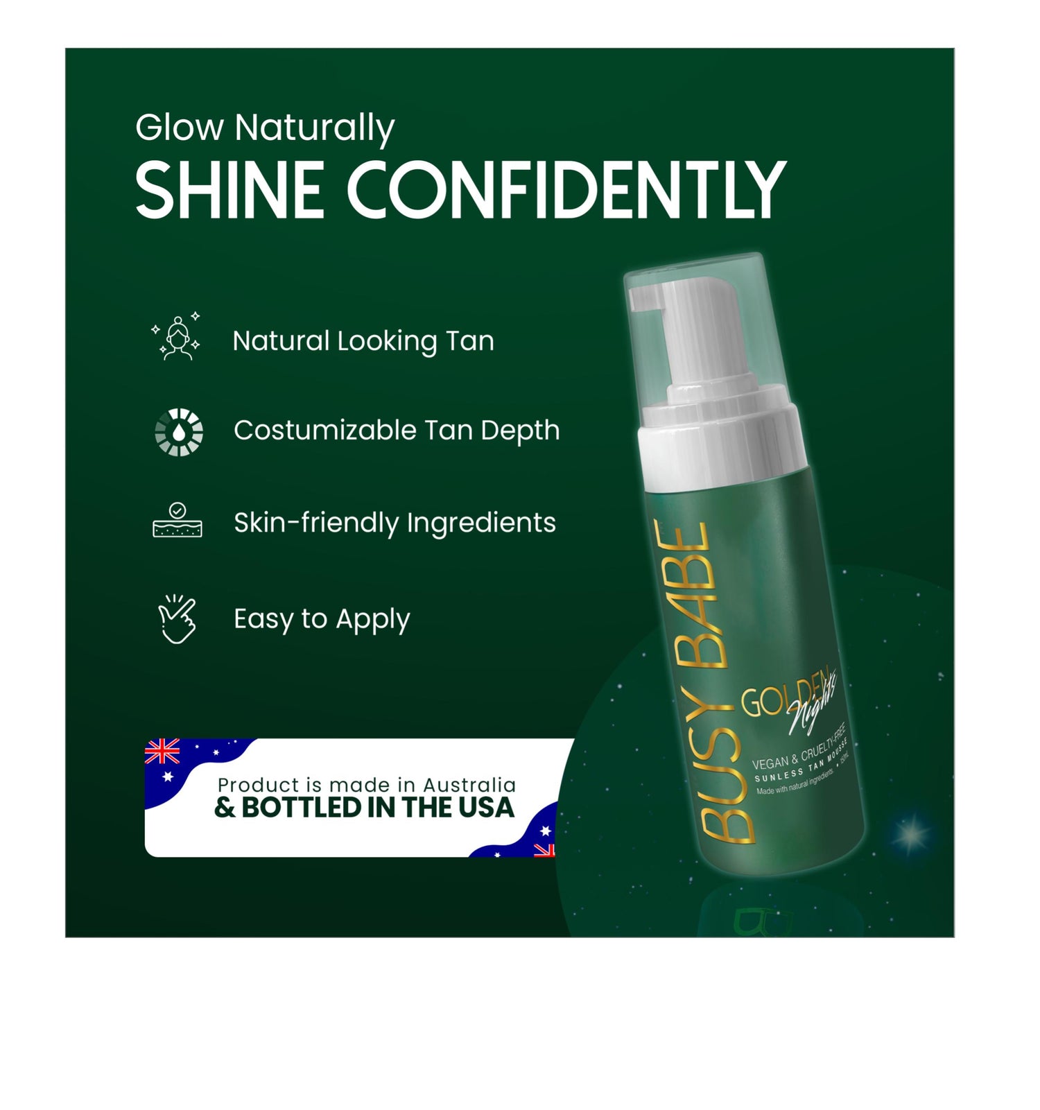 Golden Nights Self Tan Mousse w/Mitt