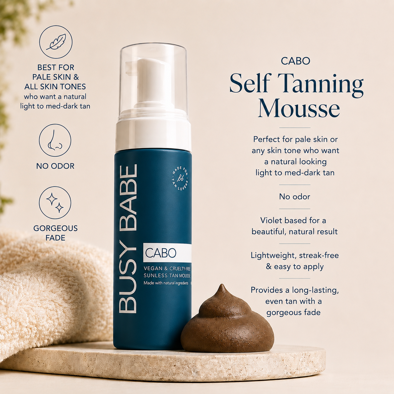 Cabo Self Tan Mousse w/Mitt