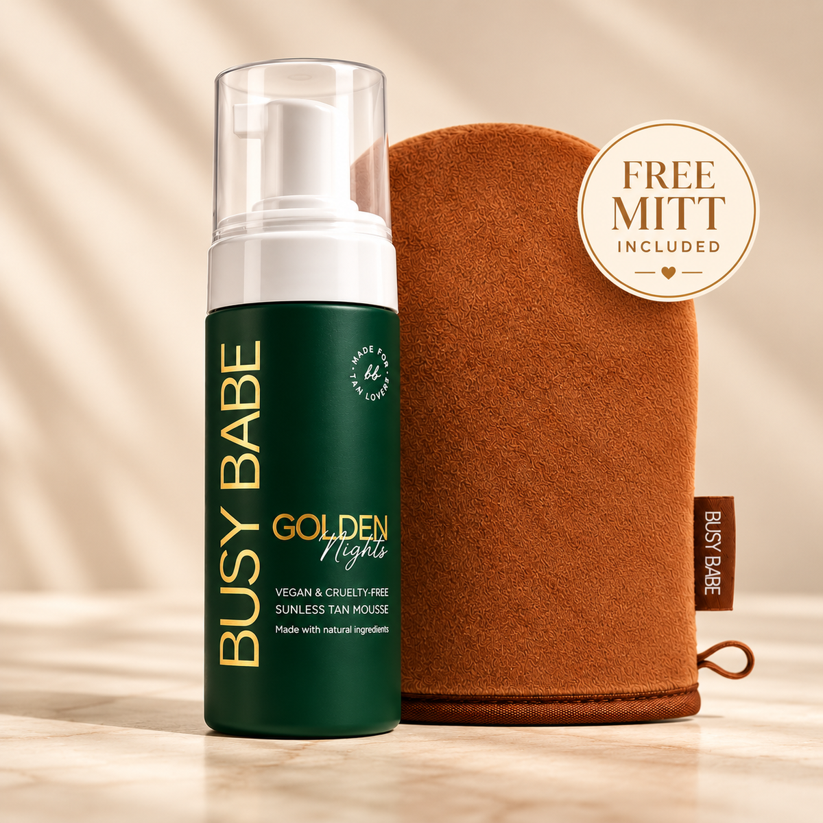Golden Nights Self Tan Mousse w/Mitt